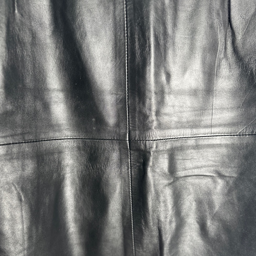 Chic Black genuine Leather Pencil Skirt size M/L Great condition - Picture 6 of 9